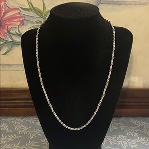Stainless steel rope chain necklace 20”
